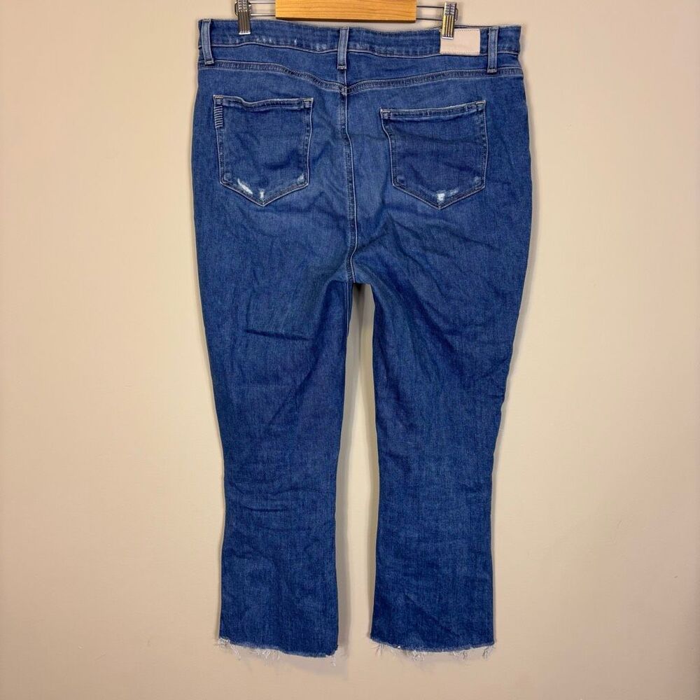 Paige High Rise Claudine Cropped Flare Jeans 34 - image 2